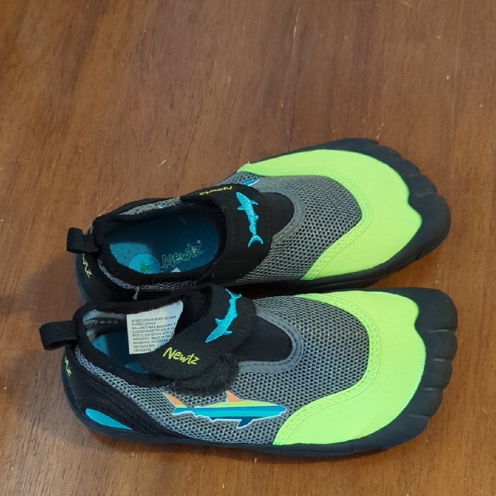 Newtz Kids' Neon Green Water Shoes - Slip-On Swim Shoes